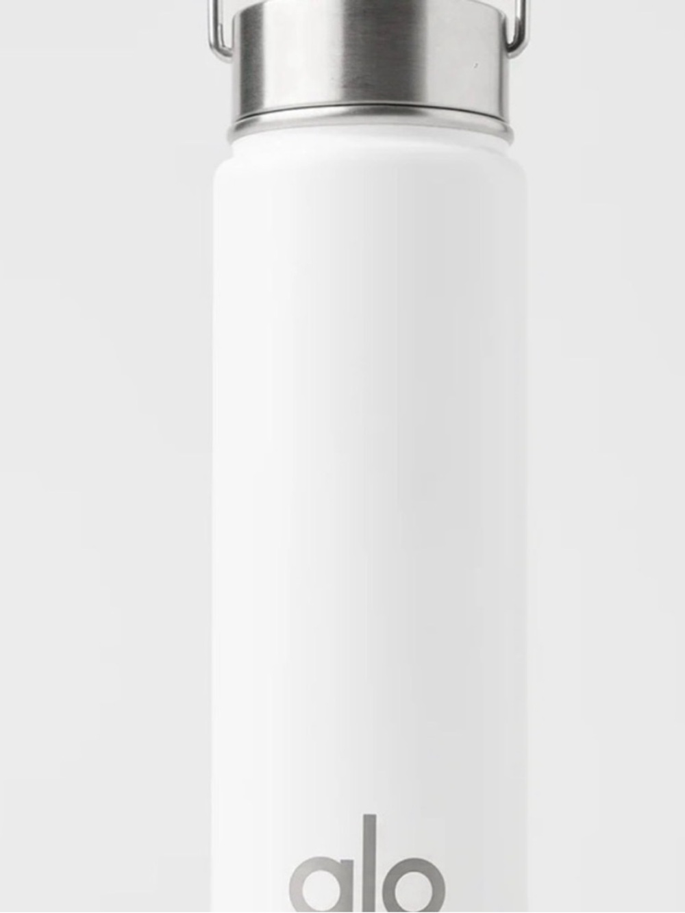 ALO Yoga White Stainless Steel Water Bottle